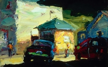 paintings artwork village 1440x900 wallpaper 